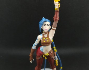 League of Legends Jinx Figurine - 3D Printed Collectible - Ready to Painting
