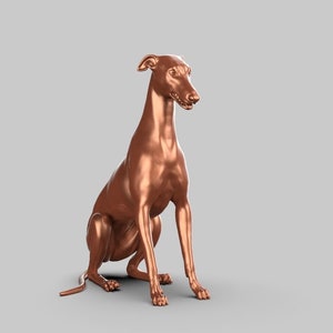 3D Printed Greyhound Dog Statue - Ready-to-paint unpainted printing or painting service by us