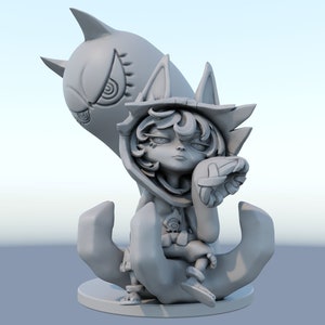 League of Legends Vex Figurine - 3D Printed Collectible for Your Gaming Haven -Ready to Painting