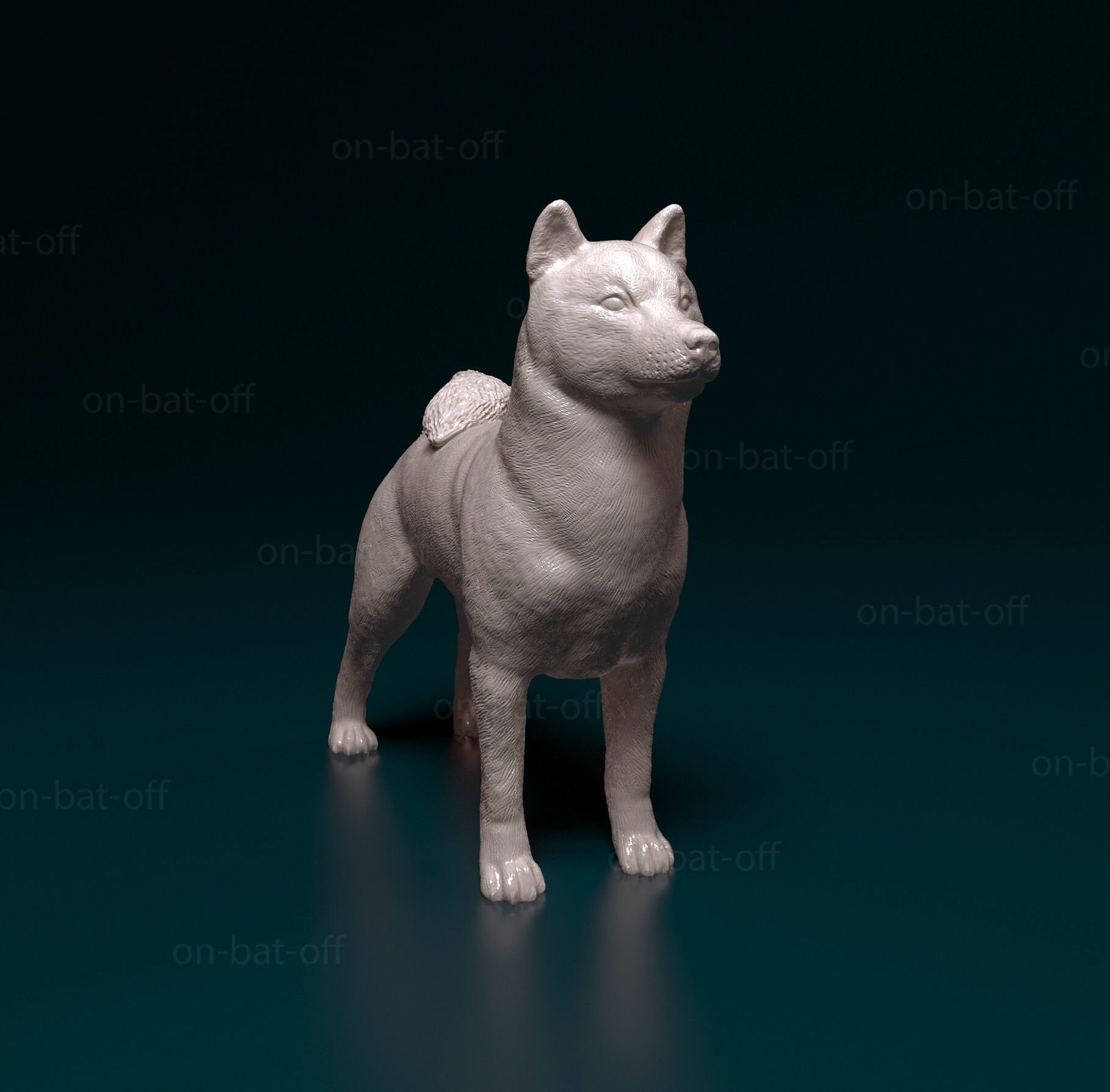 3D Printed Shibainu Dog Statue Etsy