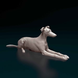 3D Printed Saluki x Greyhound Dog Statue - Ready-to-paint unpainted printing or painting service by us