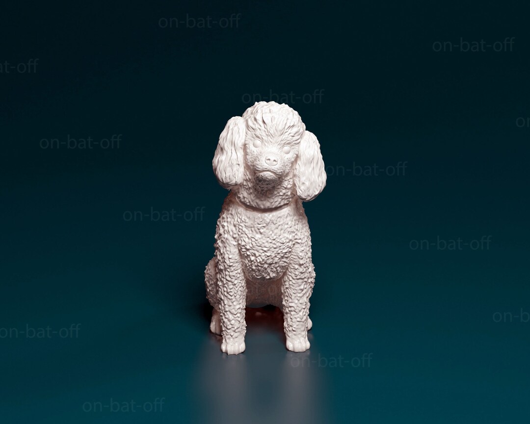 3D Printed Toy Poodle Dog Statue Etsy