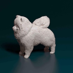 Pomeranian 3D Printed Dog Statue for Pet Memorial or Shelf Display image 4