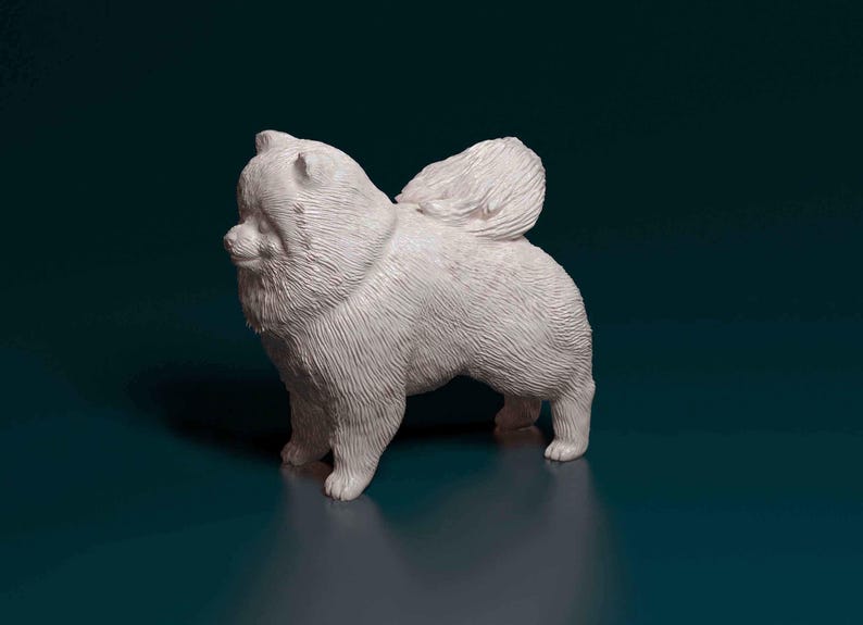 Pomeranian 3D Printed Dog Statue for Pet Memorial or Shelf Display image 4