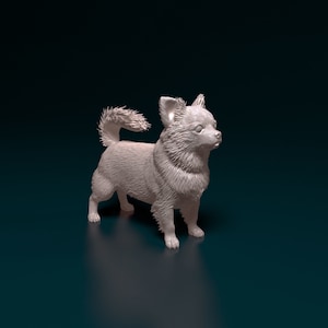 3D Printed Chihuahua Dog Statue - Ready-to-paint unpainted printing or painting service by us