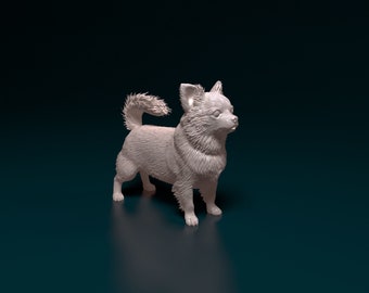 Figura de chihuahua de pie, estatua de perro pequeño impresa en 3D, regalo para amantes de los chihuahuas