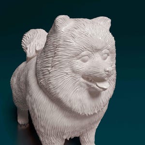 Pomeranian 3D Printed Dog Statue for Pet Memorial or Shelf Display image 5