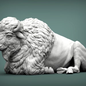 3D Printed Bison Statue