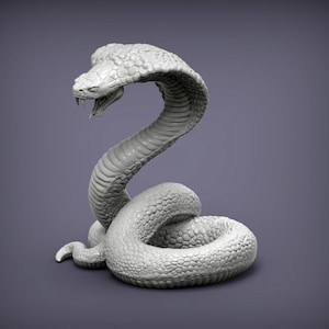 3D Printed Cobra Snake Statue
