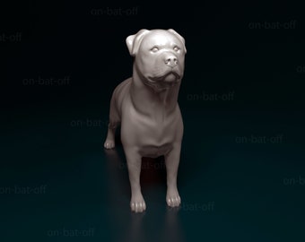 3D Printed Rottweiler Dog Statue