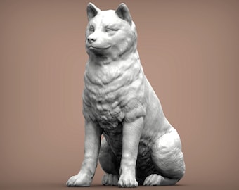 秋田柴犬 鋳鉄製 手作り置物像 日本製 南部鉄器 重厚な置物 #JI4
