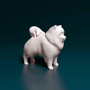 Pomeranian 3D Printed Dog Statue for Pet Memorial or Shelf Display image 2