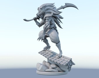 League of Legends Nightbringer Yasuo Figurine - 3D Printed Collectible for Your Gaming Haven -Ready to Painting