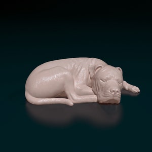 3D Printed American Pitbull – Strong Dog Figurine, Handmade Pet Sculpture, Loyal Companion Home Decor Gift