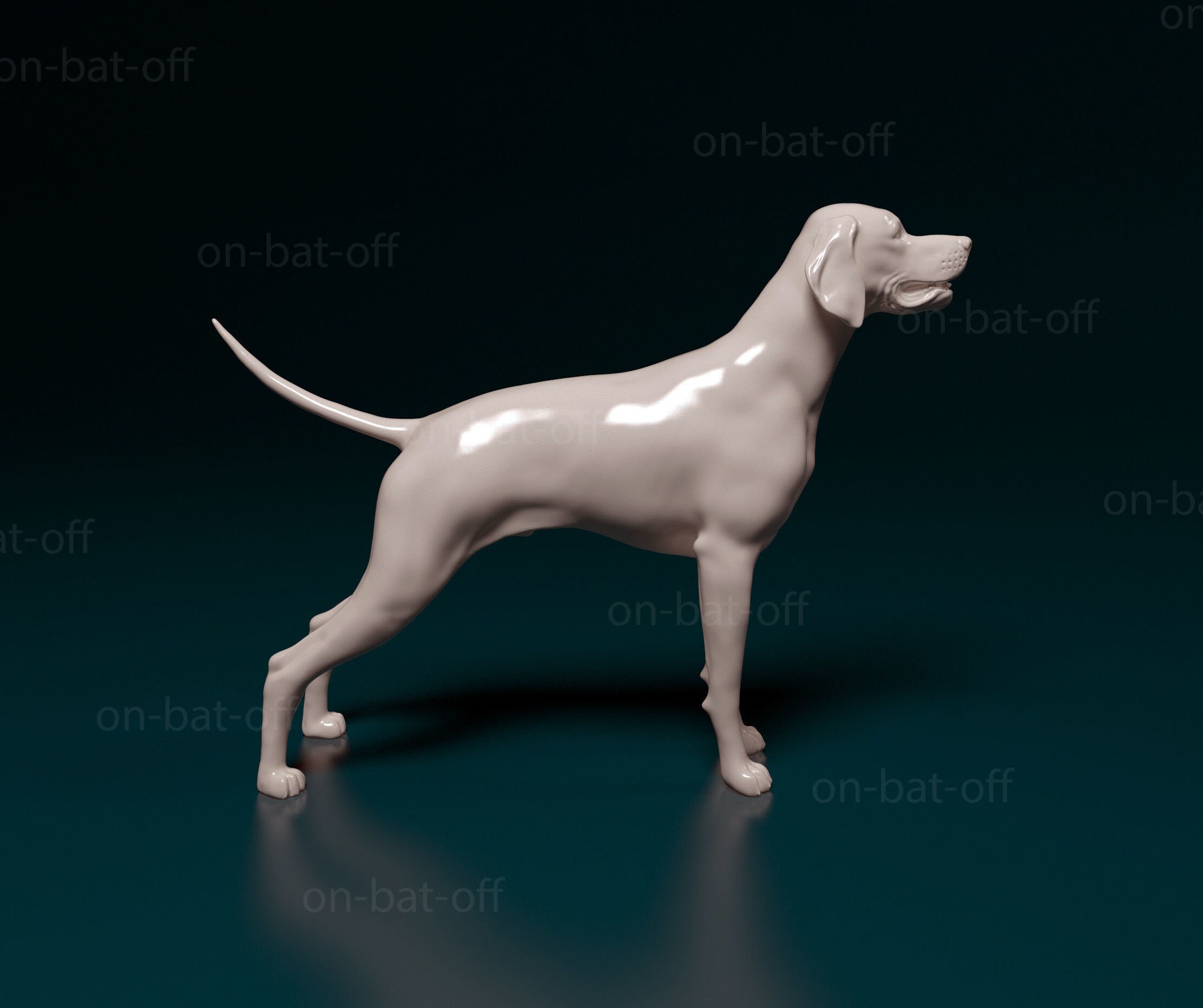 3D Printed English Pointer Dog Statue Etsy