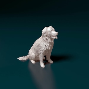 Stabyhoun Dog Figurine 3D Printed Model for Memorial or Home Display