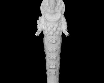 3D Printed Artemis of Ephesus – Naples Museum Replica, Ancient Goddess Sculpture, Handmade Mythological Decor