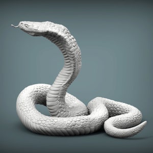 3D Printed Cobra Snake Statue