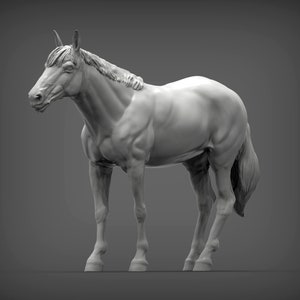 Horse Figurine 3D Printed Animal Sculpture for Rustic Decor or Collector Display