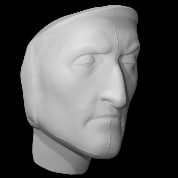 Devenez propriétaire d'un morceau d'histoire : impression 3D du masque mortuaire de Dante Alighieri - Réplique de qualité musée