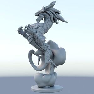 League of Legends Aurelion Sol Figurine 3D Printed Collectible for Your Gaming Haven Ready to Painting image 10