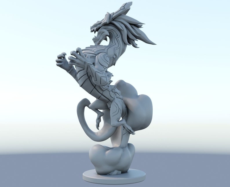 League of Legends Aurelion Sol Figurine 3D Printed Collectible for Your Gaming Haven Ready to Painting image 10