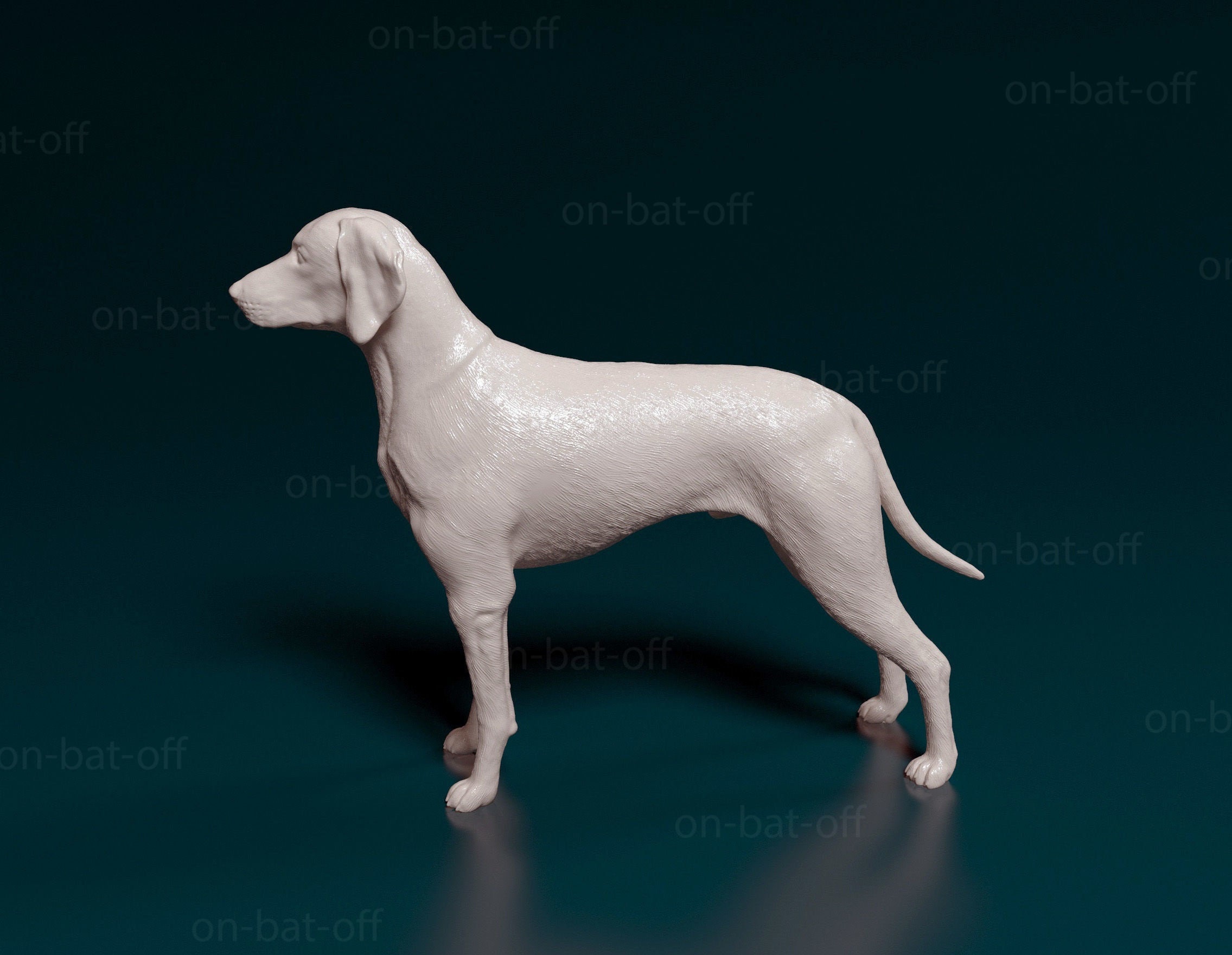 3D Printed Weimaraner Dog Statue - Etsy