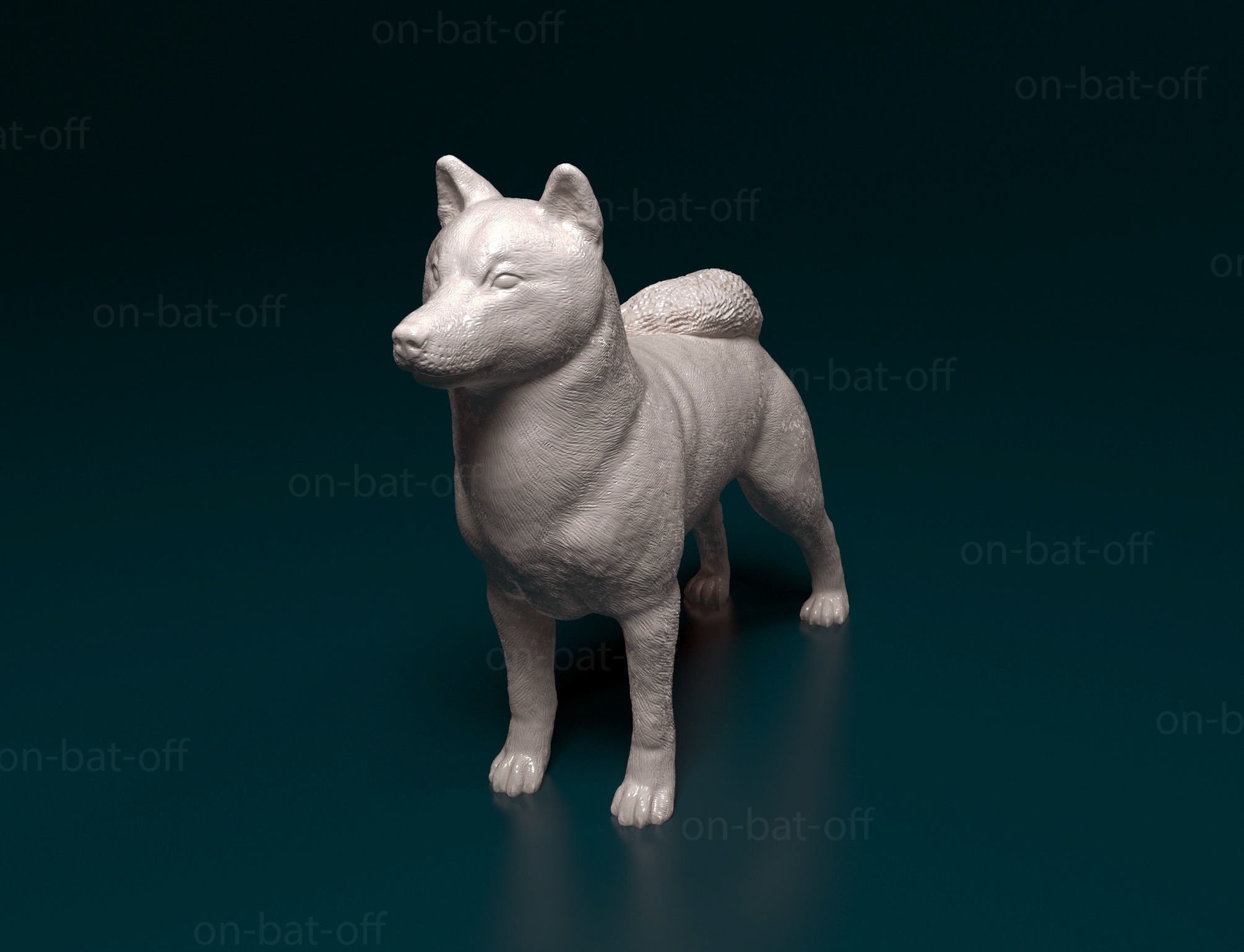 3D Printed Shibainu Dog Statue Etsy