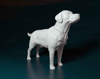 3D Printed Labrador Dog Statue - Ready-to-paint unpainted printing or painting service by us