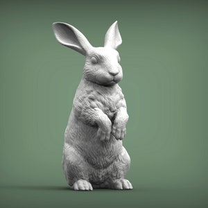 3D Printed Rabbit Statue