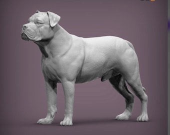 Standing Ca de Bou Figurine, 3D Printed Mallorquin Mastiff Dog Sculpture, Mastiff Gift