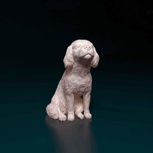 3D Printed Cavalier King Charles Spaniel – Dog Figurine, Home Decor, Mini Pet Statue, Memorial Gift