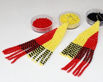 Beautiful Day Handwoven Beaded Earrings