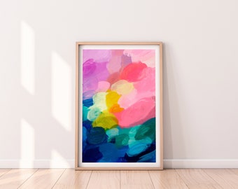 Neon Clouds | Abstract Giclée Wall Art | A1 A2 A3 A4 Print