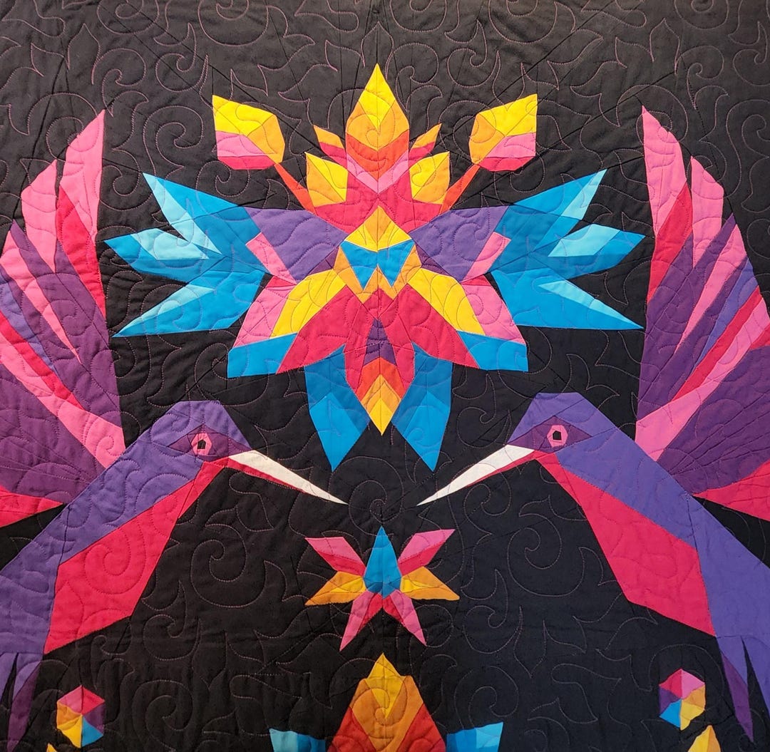 Hummingbird Quilt, Floral Wall Hanging, Quilts, Hummingbirds, Paper ...
