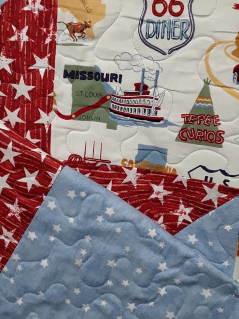 Route 66 Baby Quilt Baby Quilts Baby Blanket Baby Shower - Etsy