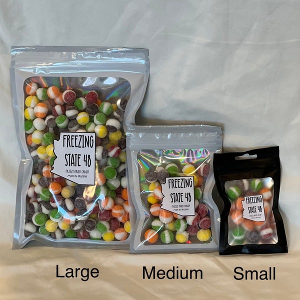 Sour Rainbow Crunch , Freeze Dried Candy, Freeze Dried Rainbow Bites, Sour Skittles, Freeze Dried Skittles, Astronaut Food