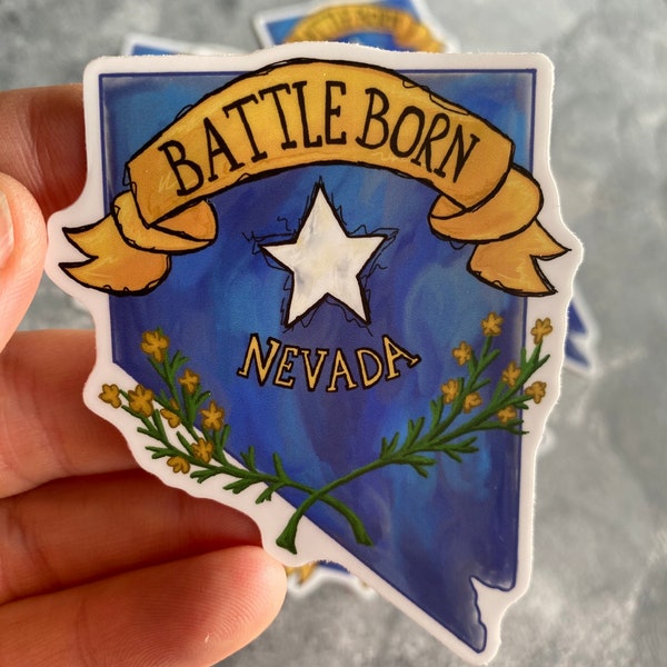 Nevada Battle Born Flag Etsy