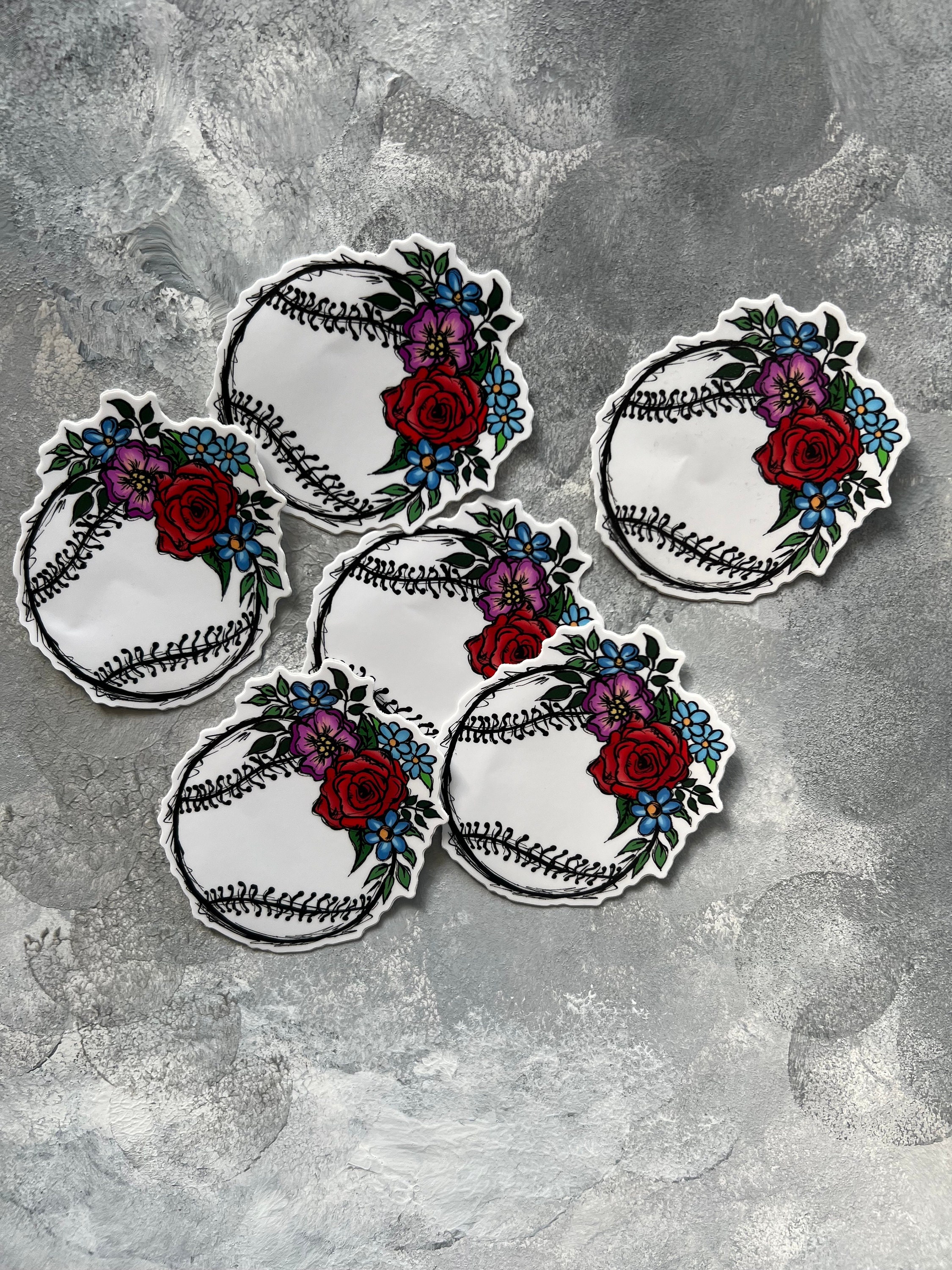 Sofball Ribbon Sticker Softball Sticker - Etsy
