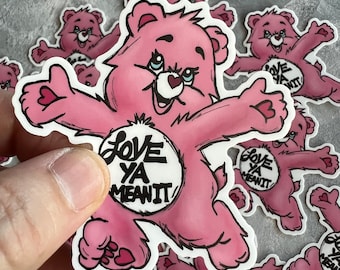 Love Ya Mean It Care Bear Sticker
