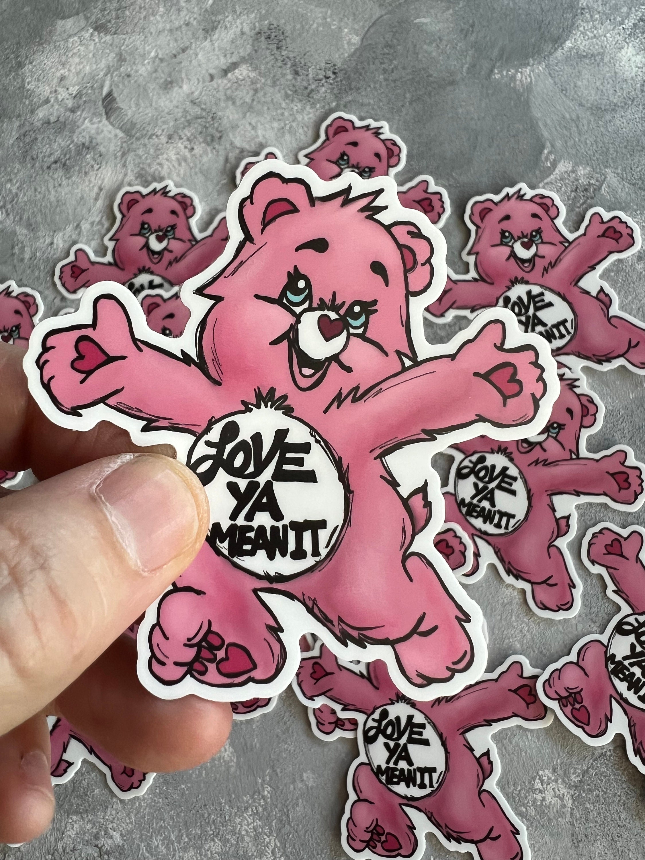 Pink Care Bear Sticker 