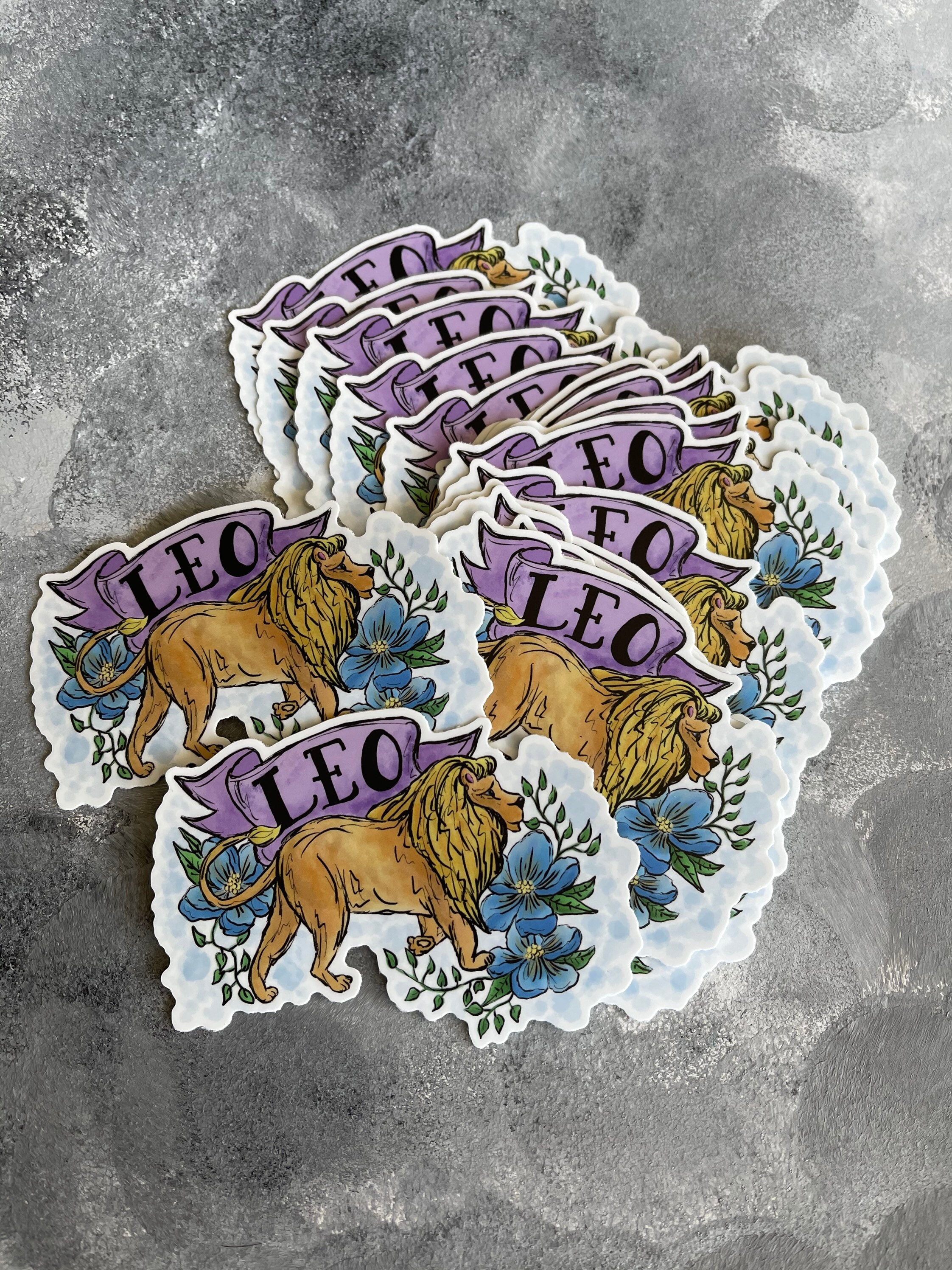 Leo Sticker (medium) - Etsy