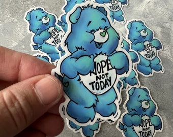 Blue Care Bear Sticker