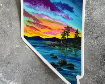 Sand Harbor Nevada Medium Sticker