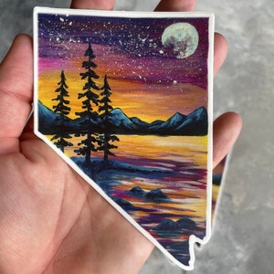 Sticker moyen coucher de soleil Nevada