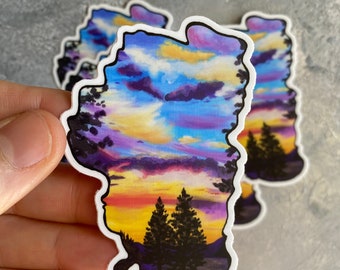 Lake Tahoe Sunset Sticker