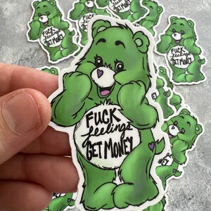 Money Care Bear Sticker