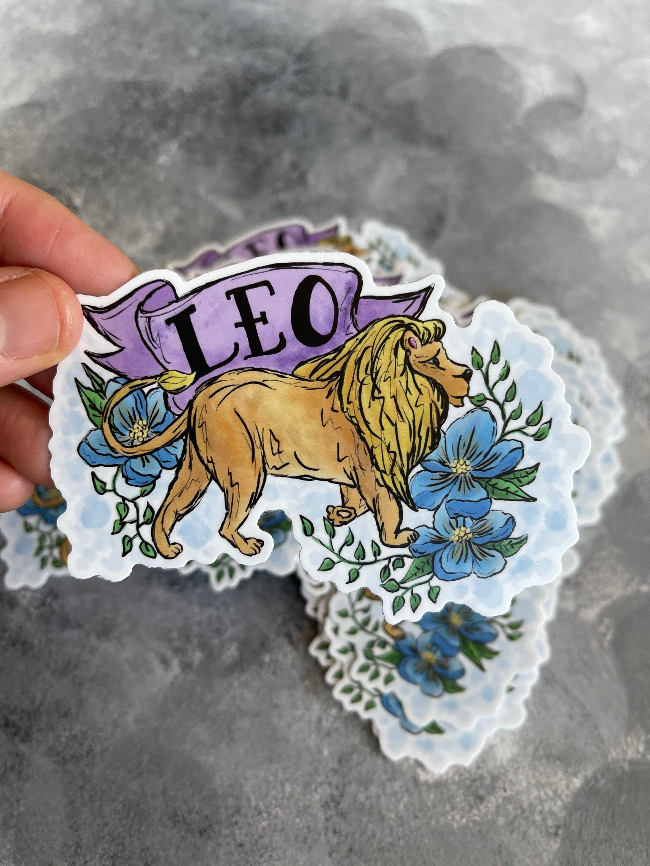 Leo Sticker (medium) - Etsy