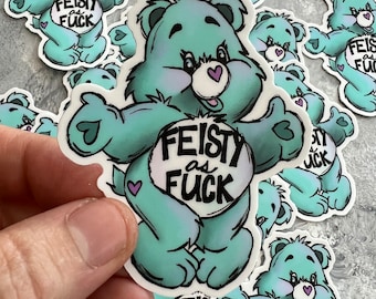 Feisty Care Bear Sticker