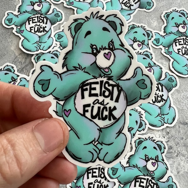 Feisty Care Bear Sticker